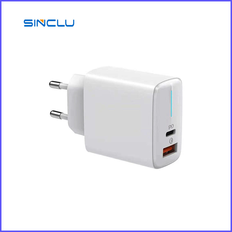 PD charger USB-C Fast Charger Type C Type A Mobile Phone Wall Charger SINCLU SCL-UW72 For Diverse Mobile Phone