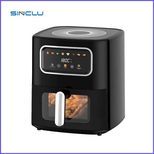 SINCLU 10LTouch Air Fryer Family Size, One-Touch Digital Control Presets, French Fries, Chicken, Meat, Fish, Nonstick Dishwasher-Safe Parts, Automatic Shutoff Model S-AF1