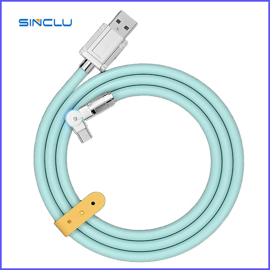 1Meter Length Newly zinc alloy 120W silicone fast Interface USB To Type-c 1 charging cable SINCLU SCL-UC1M Multiple 6a Fast Charging Interface USB To Type-c