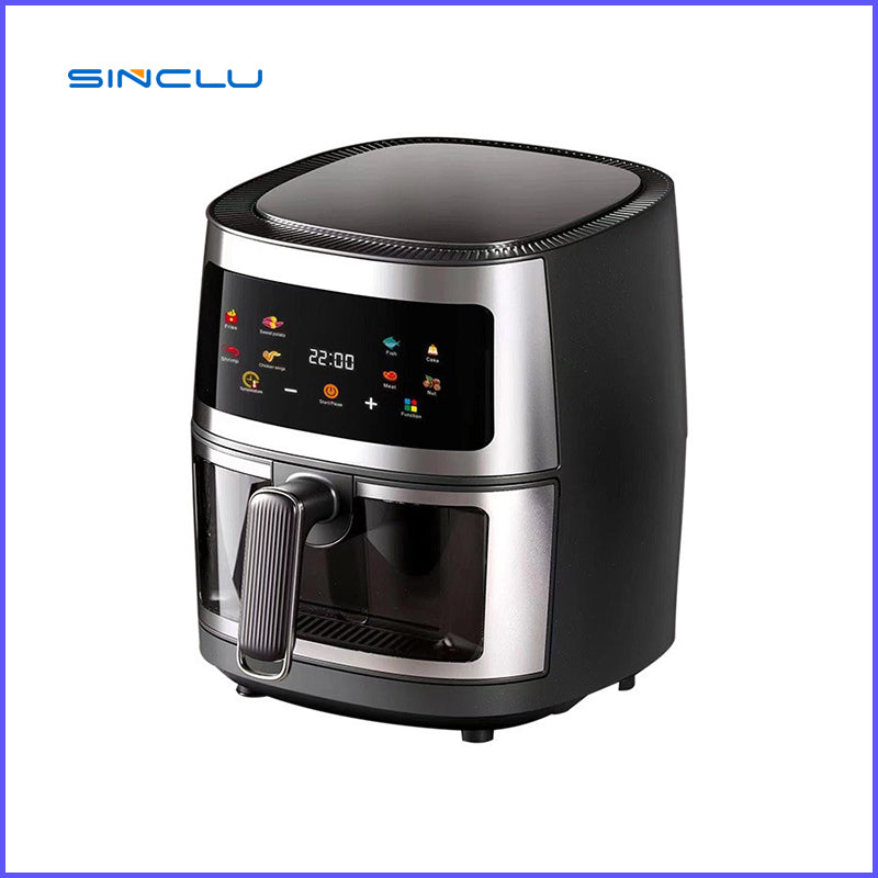 SINCLU 6LTouch Air Fryer Family Size, One-Touch Digital Control Presets, French Fries, Chicken, Meat, Fish, Nonstick Dishwasher-Safe Parts, Automatic Shutoff Model S-603B