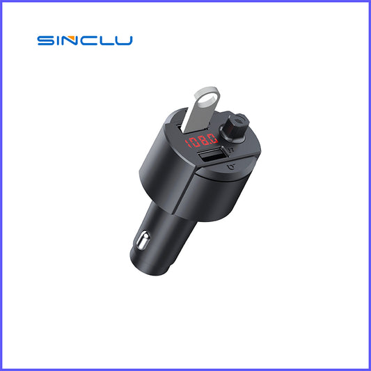 SINCLU SCL-C4 FM Transmitter Car Bluetooth MP3 Player Car Kit LCD Dual USB Car Phone Charger