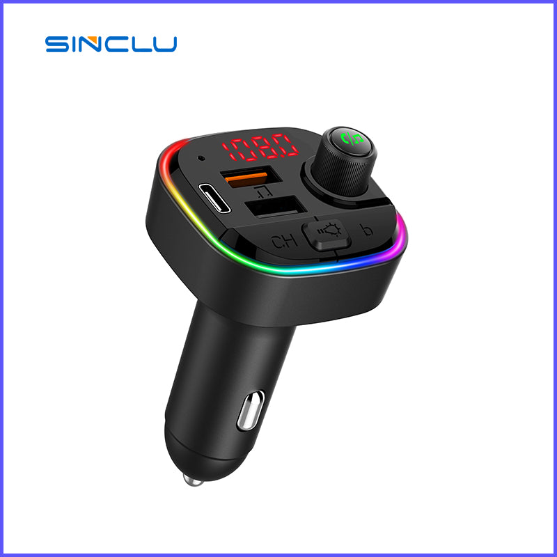 SINCLU SCL-C13 FM Transmitter Car Bluetooth MP3 Player Car Kit LCD Dual USB Car Phone Charger