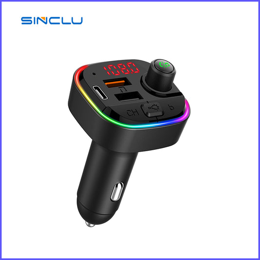 SINCLU SCL-C13 FM Transmitter Car Bluetooth MP3 Player Car Kit LCD Dual USB Car Phone Charger