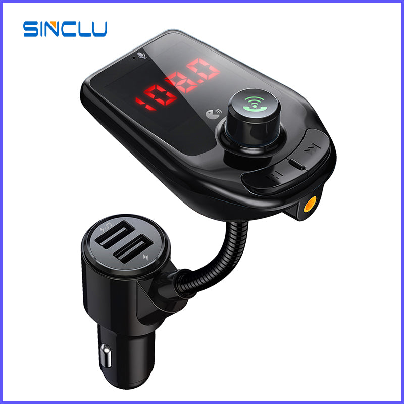 SINCLU SCL-D5 FM Transmitter Car Bluetooth MP3 Player Car Kit LCD Dual USB Car Phone Charger